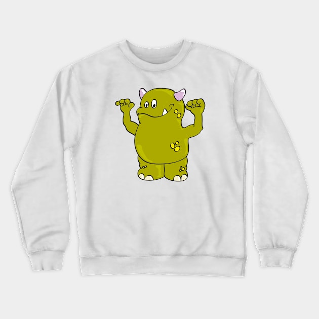 Green Monster Crewneck Sweatshirt by schlag.art